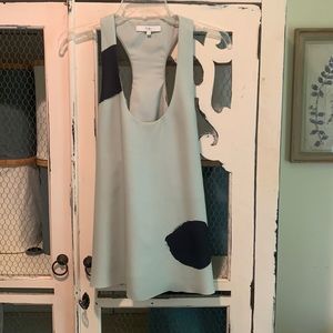 Tibi abstract print (mint w/ blk dot) tank, size 8, EUC, $60.